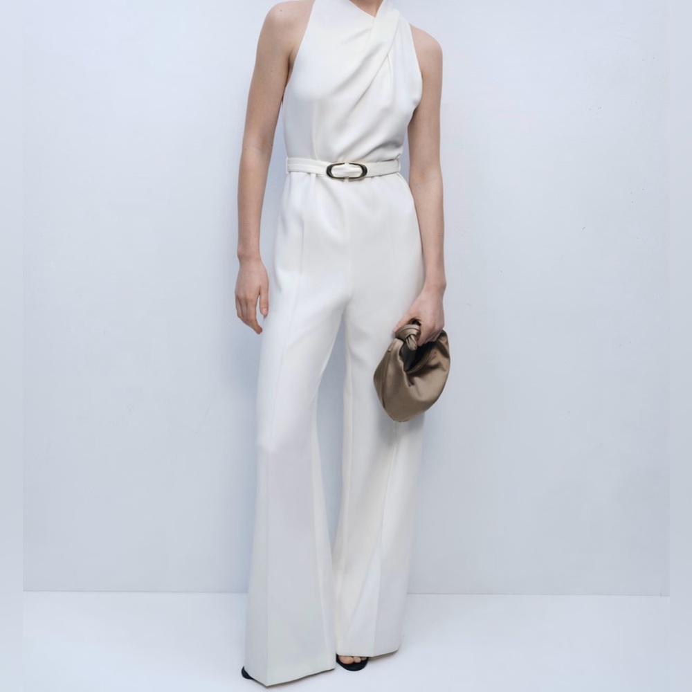 Elegant White Mango Jumpsuit
